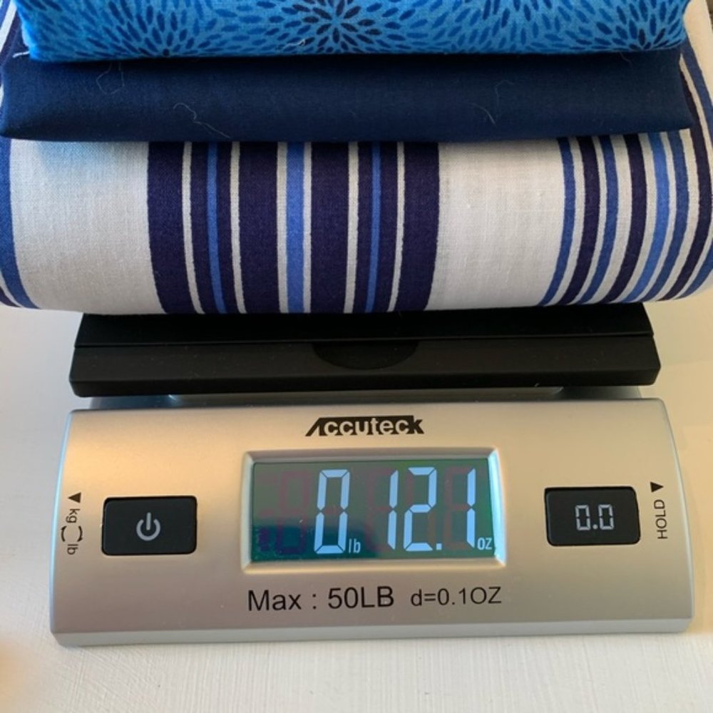 FABRIC - SEWING SUPPLIES - 3 piece bundle - "NAVY"